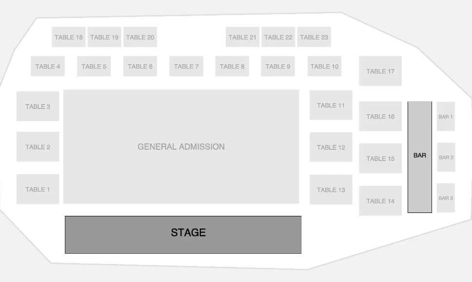 Seating plan: Jazz Cafe