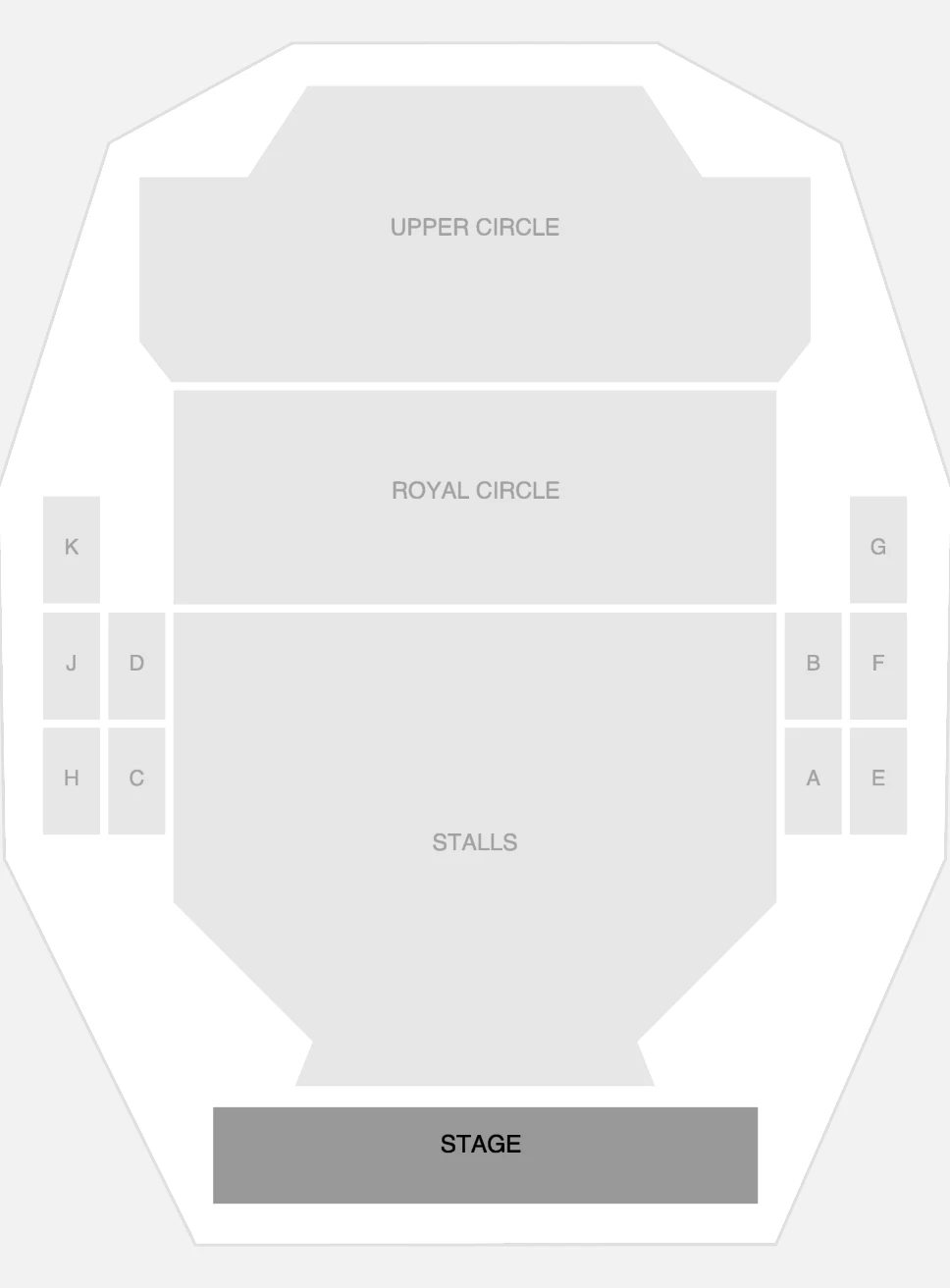 Seating plan: New Victoria Theatre