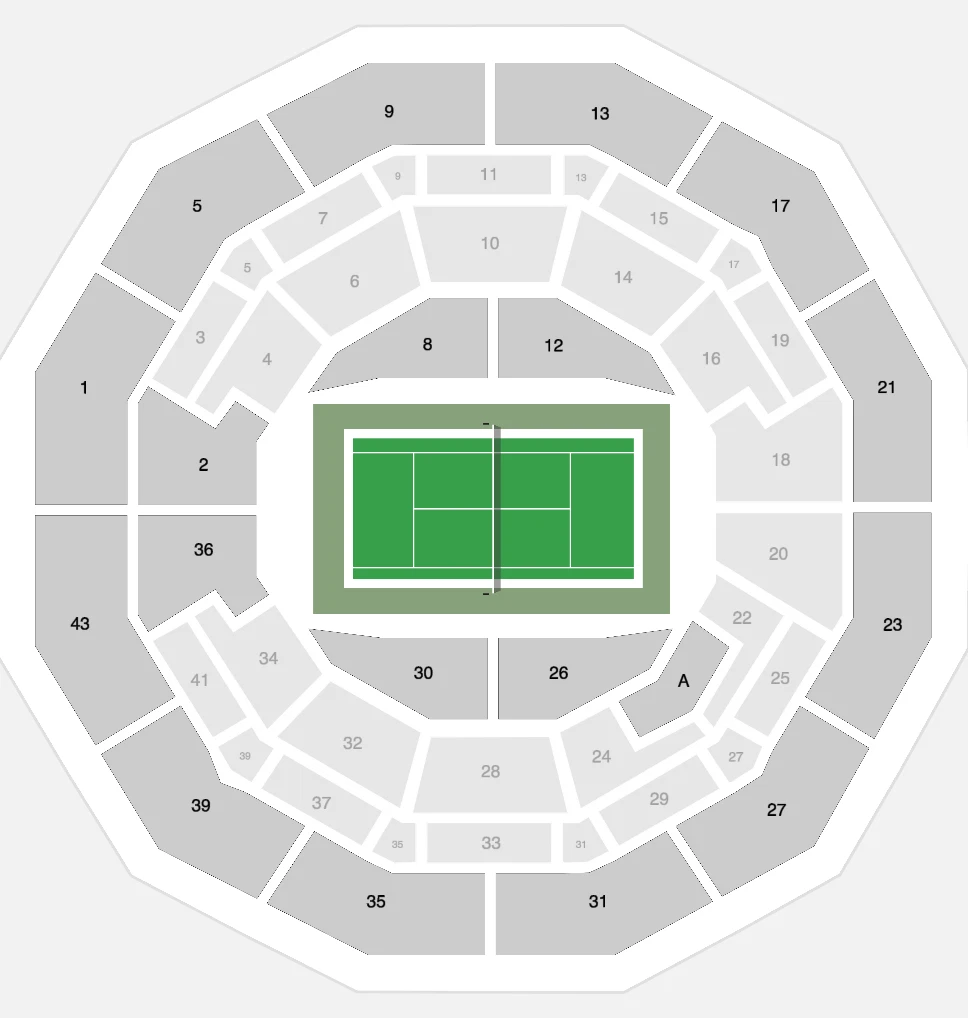 Seating plan: Wimbledon - Court 1